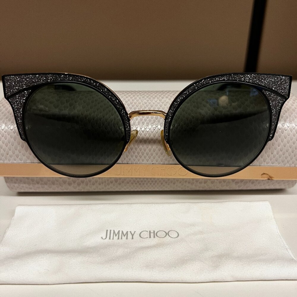 Jimmy Choo Cat Eye Sparkly Sunglasses